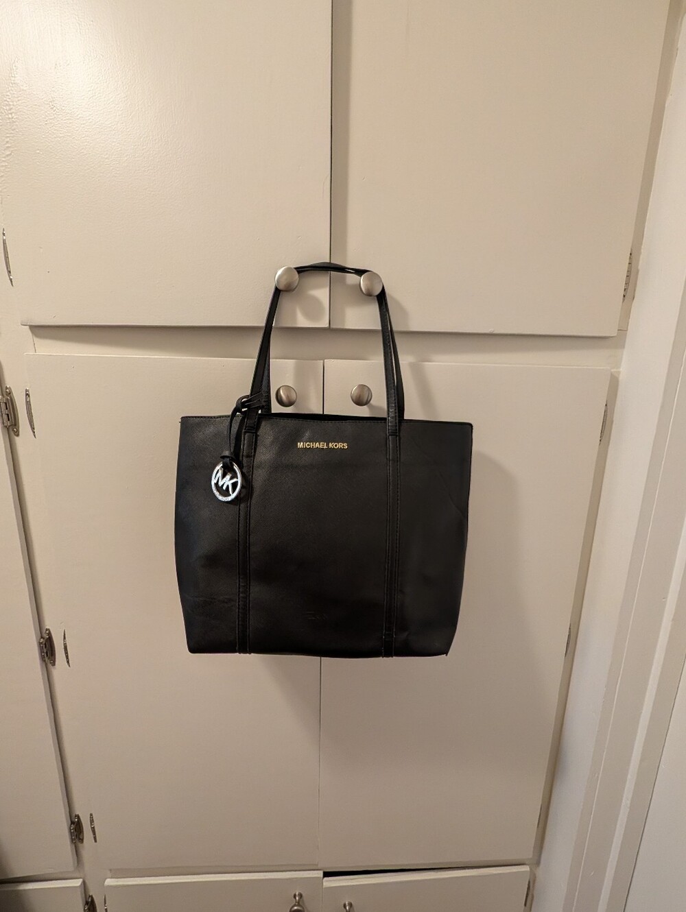 Michael Kors Black Pratt Large Tote Purse Bag